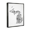 Stupell Industries Michigan State Typography Cities Map, 17" x 21" - 3 of 4