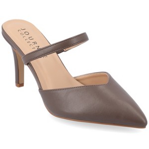 Journee Collection Women's Yvon Narrow Width SuperNatural Shades Pointed Toe Mule Pumps - 1 of 4