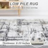 Abstract Indoor Rug Modern Stripes Area Rug Machine Washable, Ultra-Thin Non Slip Soft Large Living Room Floor Rugs - 4 of 4