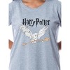 Harry Potter Womens' Wizarding World Broomstick Nightgown Pajama Shirt Grey - 2 of 3