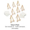 KINGART Easel & Canvas Set 4” x 4”, 8 pc - 4 of 4
