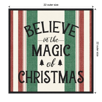 Believe in the Magic of Christmas Framed Canvas Print