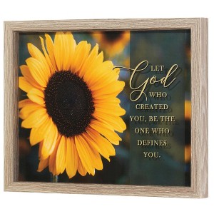 Dicksons Let God Who Created You Define You Yellow Sunflower 15 x 12 MDF Decorative Wall Plaque - 1 of 3