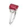 Ross-Simons 2.70 Carat Ruby Ring With .30 ct. t.w. White Topaz in Sterling Silver - 3 of 4