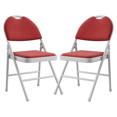 Folding Chairs Set of 2/4/6, Metal Foldable Chair with and Non-Slip Feet Pads