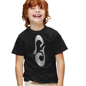 Boys' Star Trek Picard La Sirena Metal Icon T-Shirt Black X Small - 1 of 4
