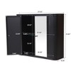 NicBex Wall Cabinet with Mirror Doors,Over the Toilet Storage Cabinet,Wall Mounted Bathroom Cabinet with Open Shelves,Storage Cabinet for Vanity - 3 of 4