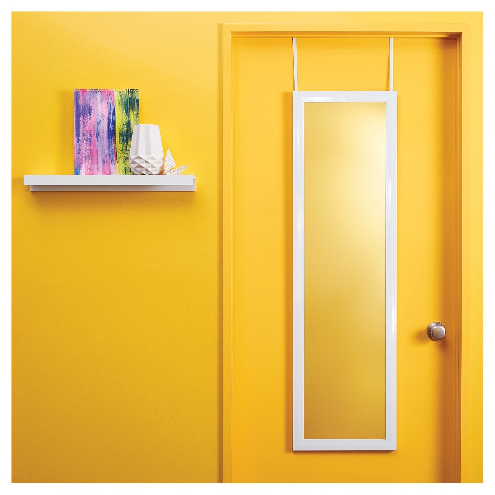 Over the Door Mirror White - Room Essentials, Size: 14.81 x 50.75