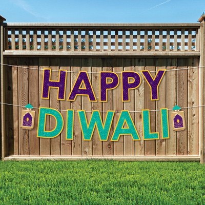 Big Dot of Happiness Happy Diwali - Large Festival of Lights Party Decorations - Happy Diwali - Outdoor Letter Banner