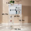 Over The Toilet Storage Cabinet, Above Toilet Storage Cabinet With Barn Doors, Freestanding Space Saver Bathroom Cabinet For Bathroom Laundry White - 3 of 4
