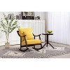 TIRAMISUBEST woven fabric Mid Century Modern Accent Chairs Comfy Upholstered Glider Arm Chair with Solid Wood for Living Room Bedroom Balcony - 2 of 4