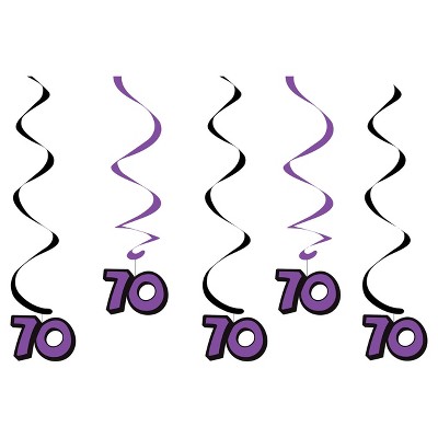 5ct 70th Birthday Dizzy Danglers