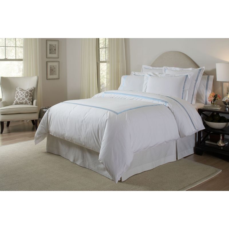 Pointehaven 300 Thread Count 100% Long Staple Cotton Percale Embroidered 2 pc Pillow Cases, 3 of 4