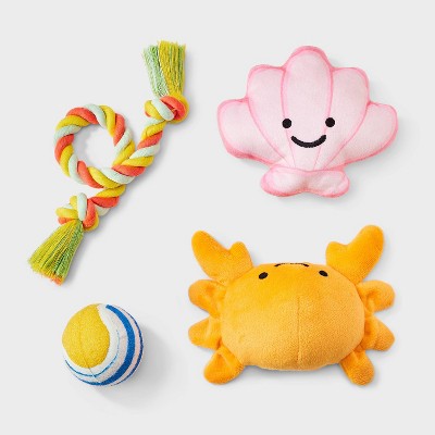 Sand Pail Basket Dog Ball Plush Toy Set - 4pc - Boots & Barkley™