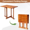 Karl Home  3Ft. Brown Rectangular Patio Folding Wood Table - 3 of 4