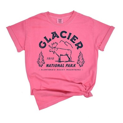 Simply Sage Market Women's Vintage Glacier National Park Short Sleeve Garment Dyed Tee