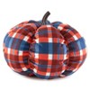 The Lakeside Collection Decorative Harvest Plush Pumpkins - Navy Plaid Large - 4 of 4