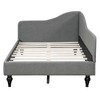 Okak Twin Size Linen Daybed with L-Shaped Upholstered Bed Sofa Bed Frame with Solid Wood Legs Easy to Assemble, Gray - 2 of 4