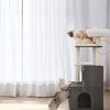 Modern Cat Tree with Litter Box Enclosure - 2-in-1 Cat Tower, 55.1-Inch Cat Condo with Scratching Posts, Removable Pompom Sticks - 4 of 4