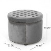 Modern Velvet Upholstered Ottoman-Christopher Knight Home - 3 of 4