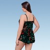 Aqua Green, Women's Keyhole Blouson Romper - 2 of 3