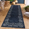 Washable Farmhouse Floral Print Living Room Rugs, Soft Non Slip Modern Bedroom Carpet, Ultra Thin Vintage Floor Rug for Home Office - 4 of 4