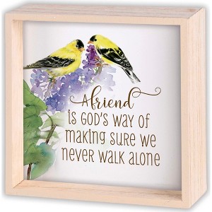 Dicksons Inspirational Double Sided Standing Tabletop Plaque Sign For Living Room 4 x 4 Wood By the Grace of God - 1 of 1