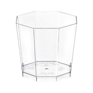 Smarty Had A Party 5.5 oz. Clear Octagon Plastic Dessert Cups - 288 pcs - 1 of 4