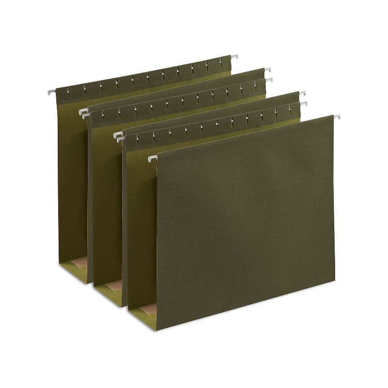 MyOfficeInnovations Hanging File Folders BX Bottom 3" Expansion Letter Gn 25/BX 418376, 1 of 7