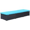 Sunlounger Brown and cream whitevidaXL - 3 of 4