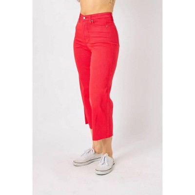 Women's Tummy Control Crop Wide Leg Jean - Judy Blue