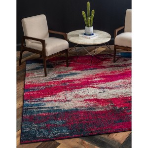 Unique Loom Jardin Lilly Abstract Indoor Woven Area Rug - 1 of 4