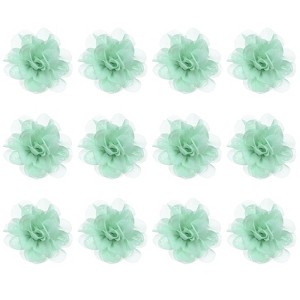 Unique Bargains Mesh Fabric Full Chiffon Flowers for DIY 12 Pcs - 1 of 4