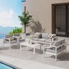 Heynemo Aluminum Outdoor Patio Furniture Set, Outdoor Sectional Metal Sofa with 5'' Cushion and Coffee Table for Balcony, Garden - 4 of 4