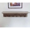 HomeRoots 39" Rustic Brown Gray Wash Wood Six Hook Hanging Coat Rack - 2 of 4
