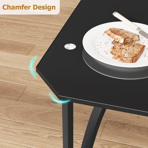 Dining Table Set  Kitchen Table Chairs Set of 2 with Ultra Comfortable PU Cushion, Dining Room Table Set  Furniture with Kitchen - 1 of 4