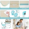 Infans Kids Desk and Chair Set Height Adjustable Children School Study Table & Chair Blue - 3 of 4