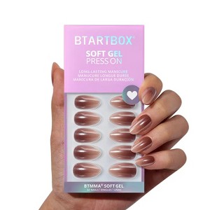 BTArtbox Press-On Nails - Molten Chrome - S Almond - 32ct - 1 of 4