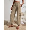 High Waisted Jogger Pants Loose Hiking Joggers for Women Casual Lightweight Tapered Cargo Pants with Pockets - 3 of 4