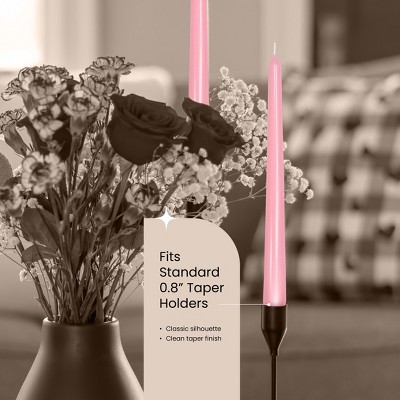 Leor & Lair Taper Candles - 12 Pack - 10" Tall Candlesticks for Dinner, Home Decor, Holiday, Wedding