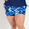 Calypsa Women's Chlorine Resistant High Waisted Mid-Thigh Swim Shorts - 4 of 4