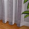 Sheer Curtains for Living Room Bedroom, Stripe Farmhouse Curtains Faux Linen Window Treatments Semi Curtain, Bathroom Curtain Window Grommet，2 Pcs - 2 of 4