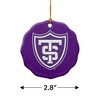 University of St. Thomas Primary Logo Porcelain Scalloped Holiday Christmas Tree Ornament  2.8" (7.1 cm) - 3 of 4