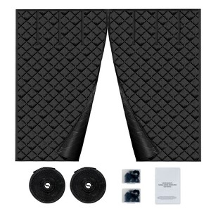 VEVOR Garage Door Screen for Winter, 8x7FT, Garage Door Insulation Kit, Magnetic Thermal Insulated Door Curtain with 300D Oxford Fabric, Black - 1 of 4