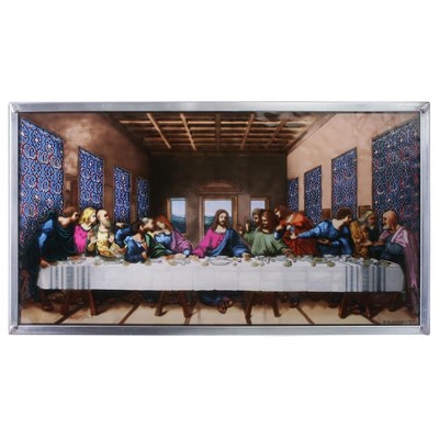 Leonardo Da Vinci's The Last Supper Stained Glass Art Panel
