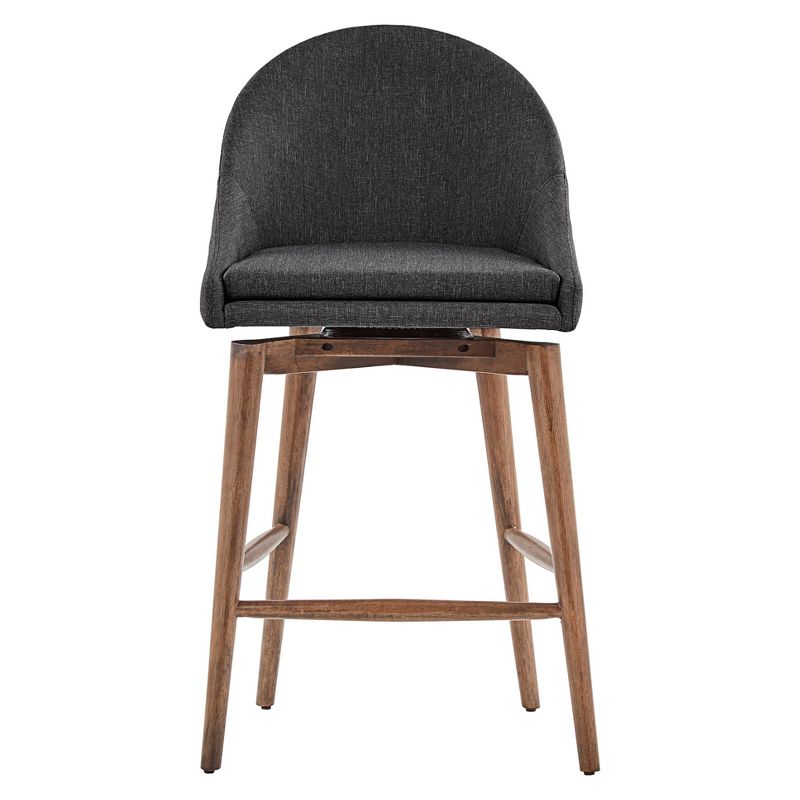 Set of 2 24" Conrad Walnut Danish Modern Swivel Counter Chair - Inspire Q, 2 of 7