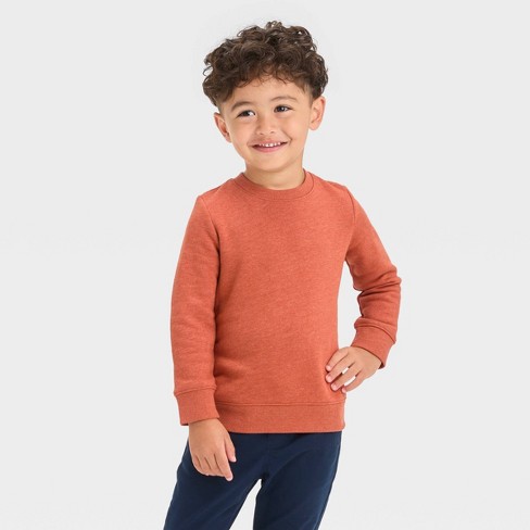 Toddler Boys' Crewneck Sweatshirt - Cat & Jack™ Brown 2T