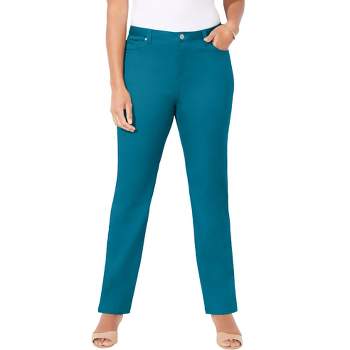 Catherines Women's Plus Size Sateen Stretch Pant