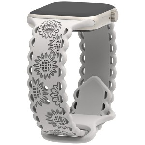 HTUTWOO Apple Watch Band Sunflower Engraved Band 38mm 40mm 41mm,Lace Hollow-out Strap for iWatch Series 9 8 6 5 4 3 2 1 Ultra - 1 of 4