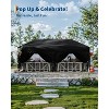 20x10 Pop Up Canopy with 6-Sidewall, Outdoor Tent with Portable Roller Bag - 3 Adjustable Height, 4 Weight Bags, 8 Stakes & 6 Guy Ropes - 4 of 4